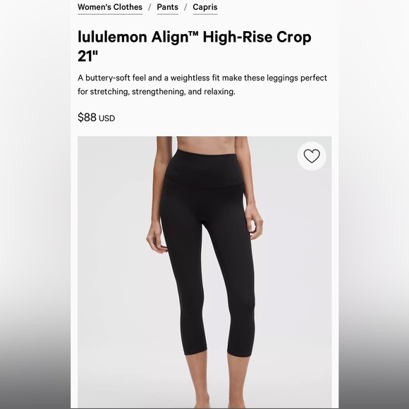 Lululemon Align High Rise 19” - Picture 5 of 5